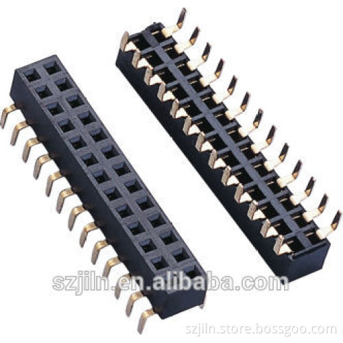 wholesale high quality 2.54mm pitch straight dual row bottom entry female header